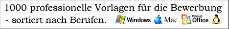 Bewerbung-Vorlagen - 1000 aktuelle Vorlagen für die Bewerbung in MS-Word